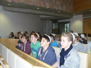 Schüler aus Rees in der Synagoge